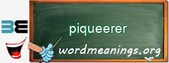 WordMeaning blackboard for piqueerer